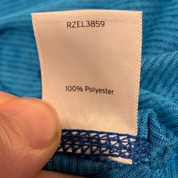 Z by Zella Tiny Tech Tank in Blue Stripes - Picture 6 of 6